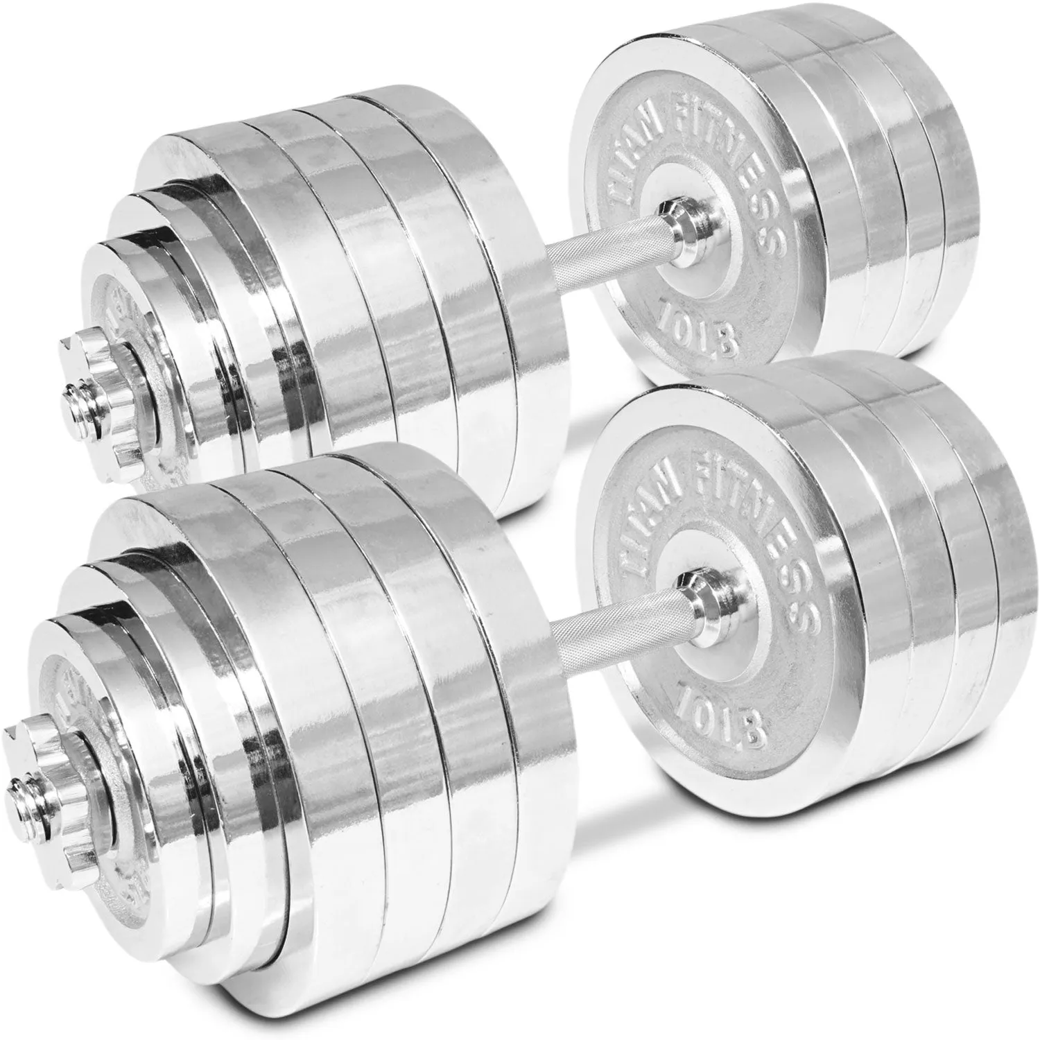 200 LB Set Adjustable Chrome Dumbbells