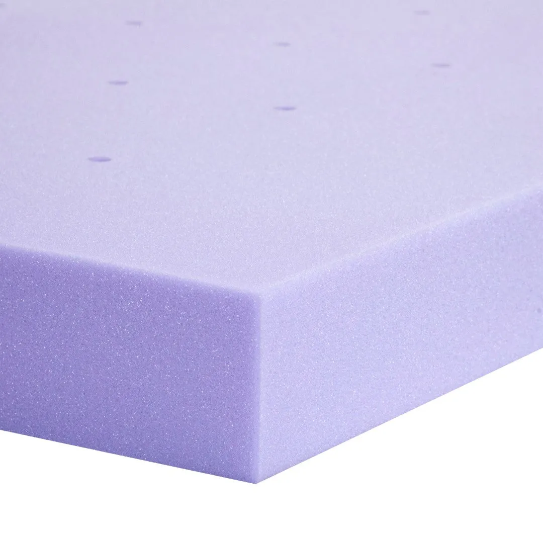 3 Inch Lavender Infused King Memory Foam Mattress Topper with Ventilated Design and CertiPUR-US Certified Foam