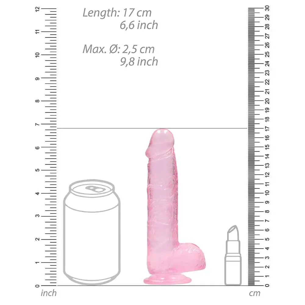 6.7-inch Shots Toys Pink Realistic Dildo with Suction Cup and Balls