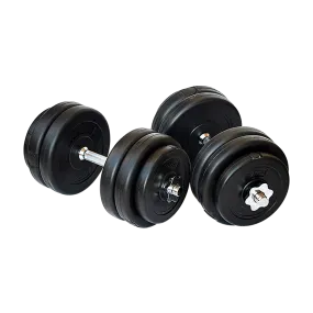 Adjustable 30KG Dumbbell Weight Set, Non-Slip Steel, 12 Plates