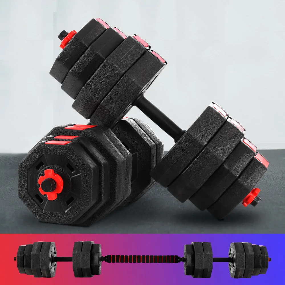 Adjustable 40kg Barbell & Dumbbell Set Non-Slip - Everfit