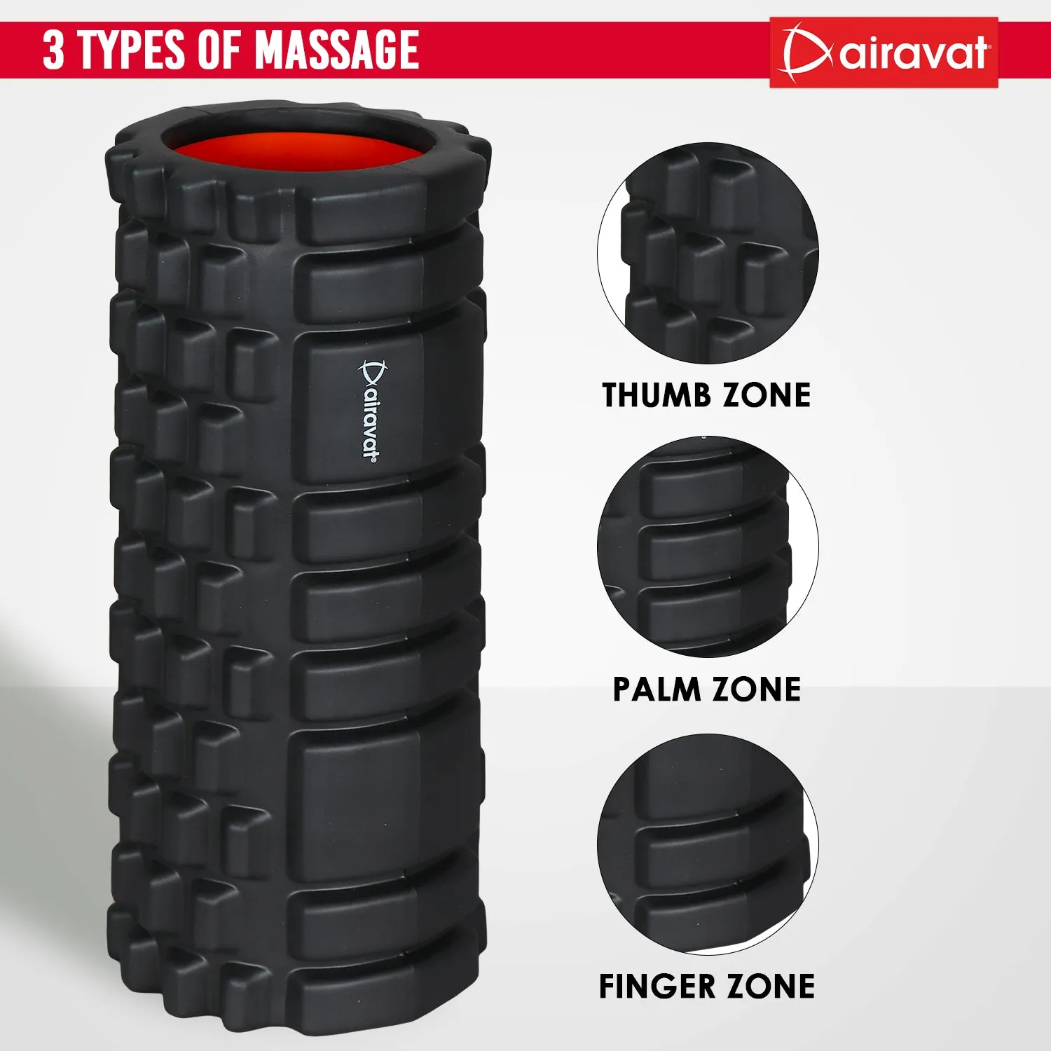 AIRAVAT FOAM ROLLER HOLLOW 33CM