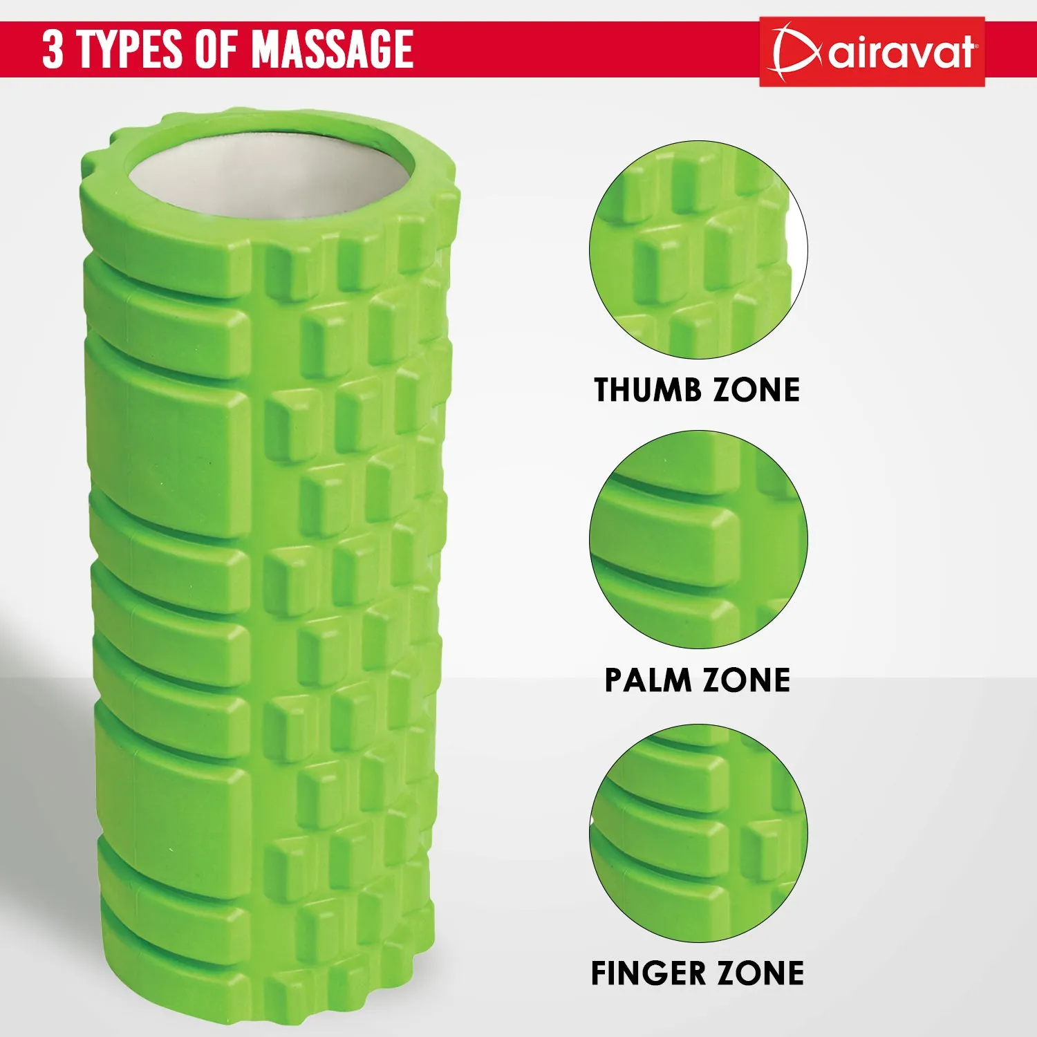 AIRAVAT FOAM ROLLER HOLLOW 33CM