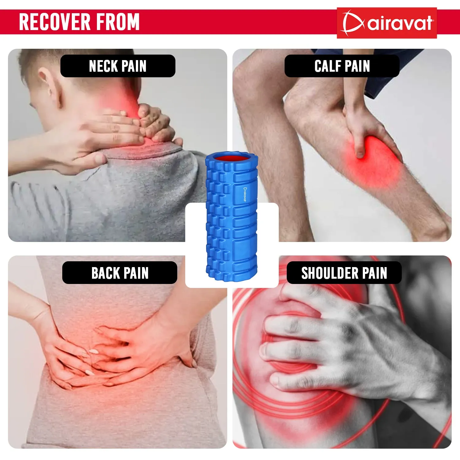 AIRAVAT FOAM ROLLER HOLLOW 33CM