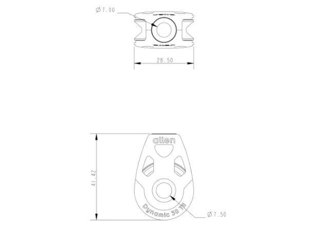 Allen A2030TIIHL 30mm High Load Single Tii-On Block - With or Without Shackle