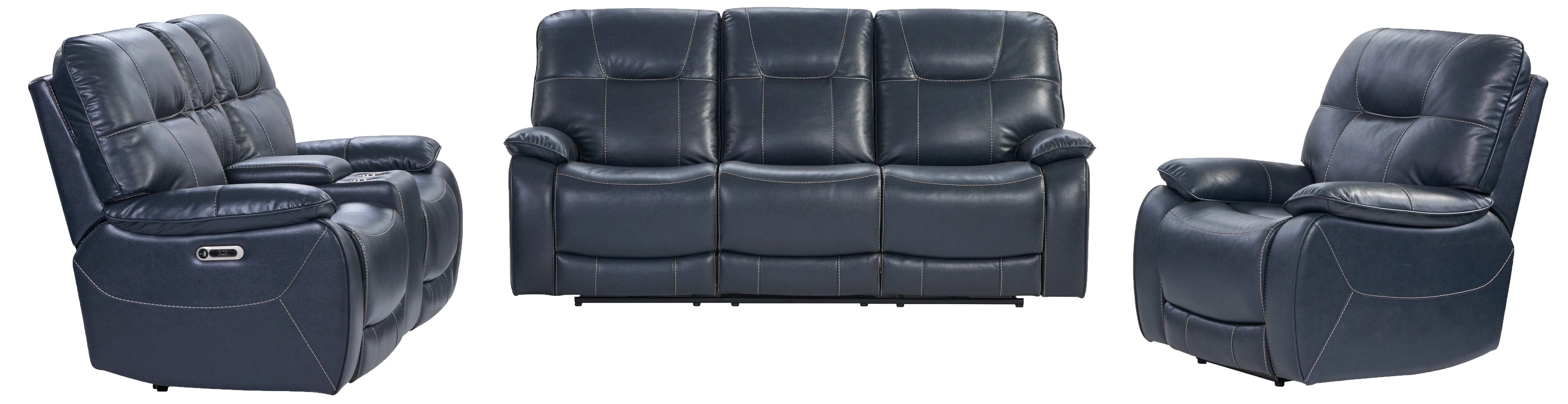 Axel - Power Reclining Sofa Loveseat And Recliner - Admiral