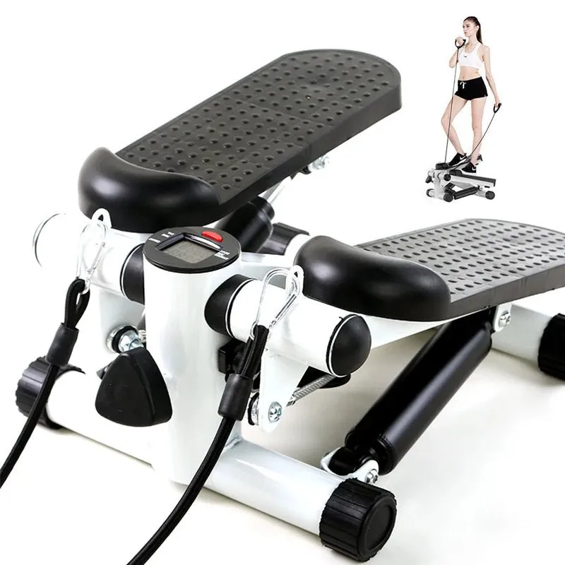 Compact Mini Stepper with Resistance Bands – Full Body Cardio, 330lbs Capacity