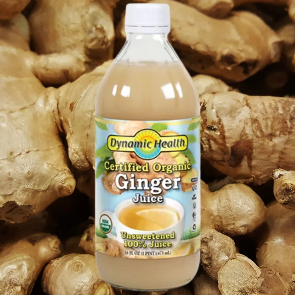 Dynamic Health 100% Organic Ginger Juice 16oz