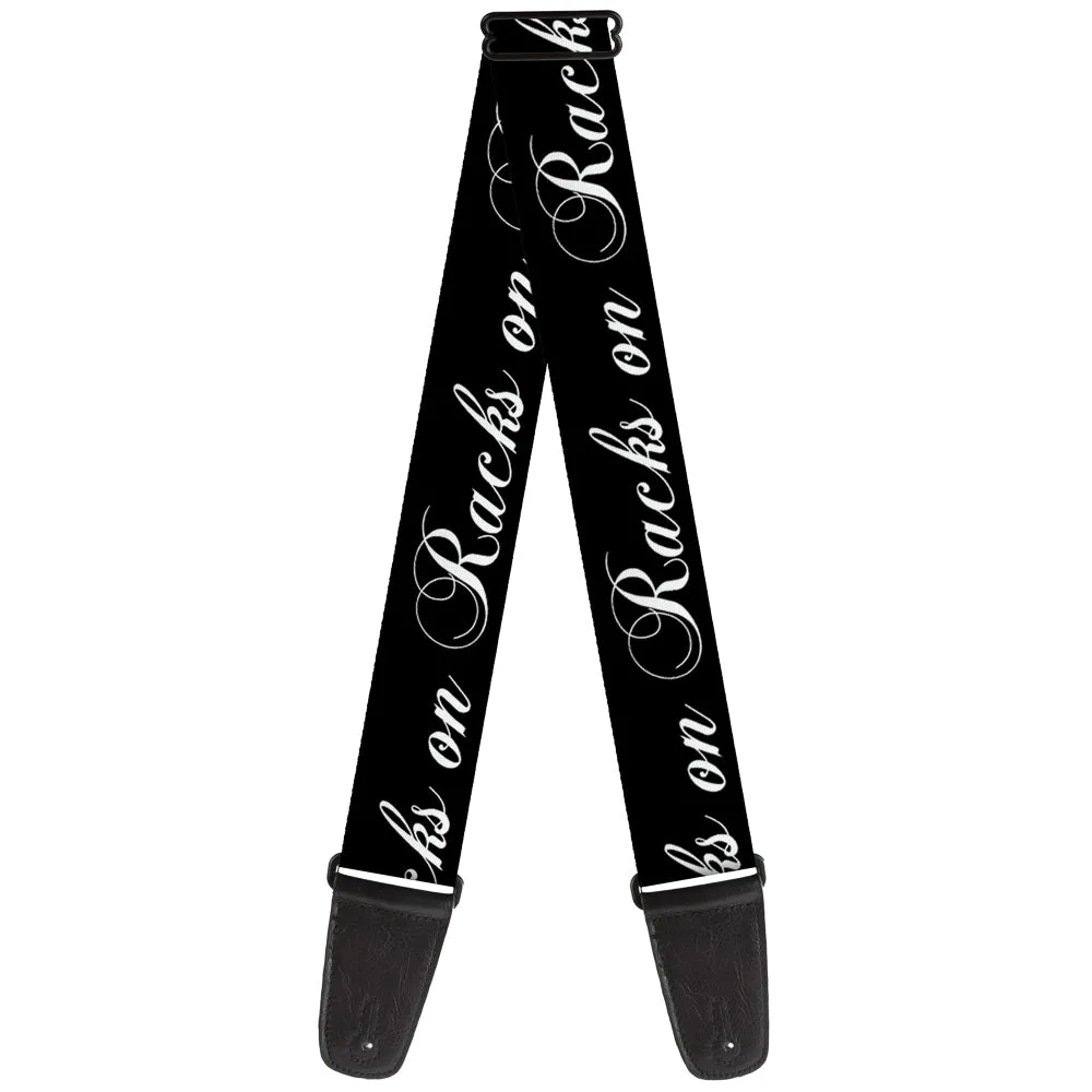 Guitar Strap - RACKS ON RACKS Black White