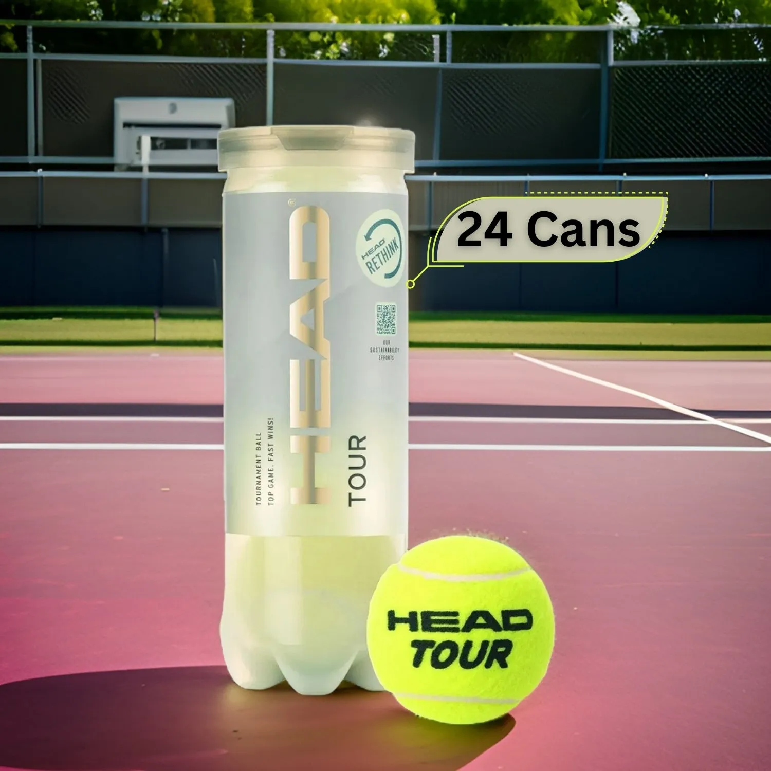 Head Tour Tennis Balls Carton (24 Cans)