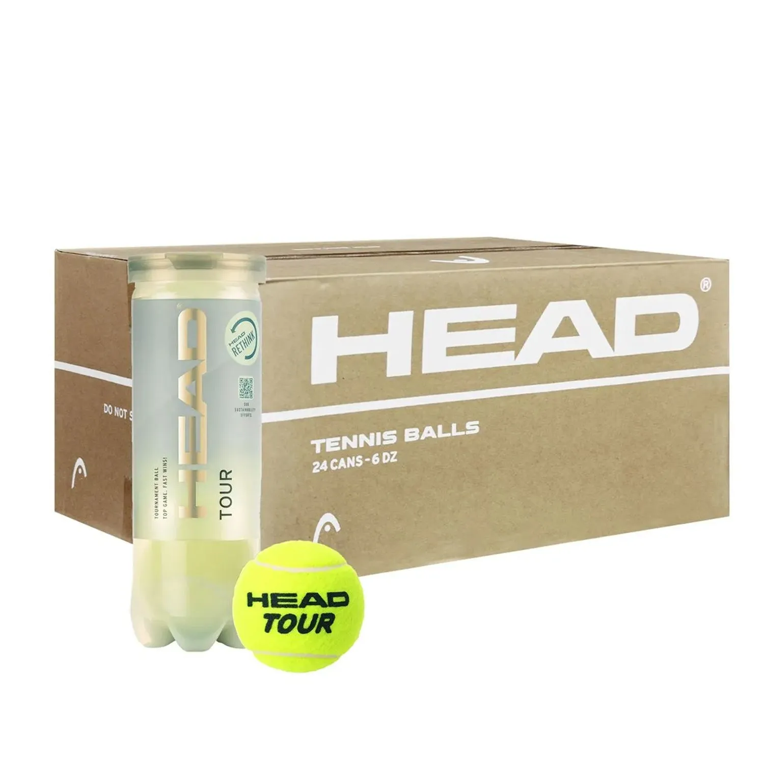 Head Tour Tennis Balls Carton (24 Cans)