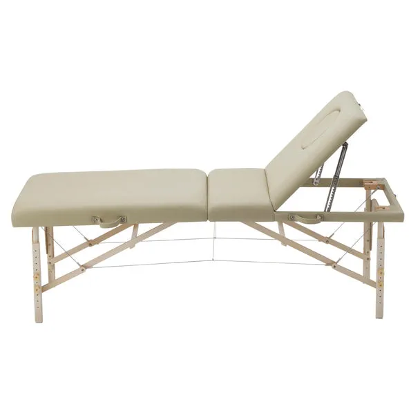 High Class Memory Foam Wooden Folding Reclining Bed 009SDX Beige