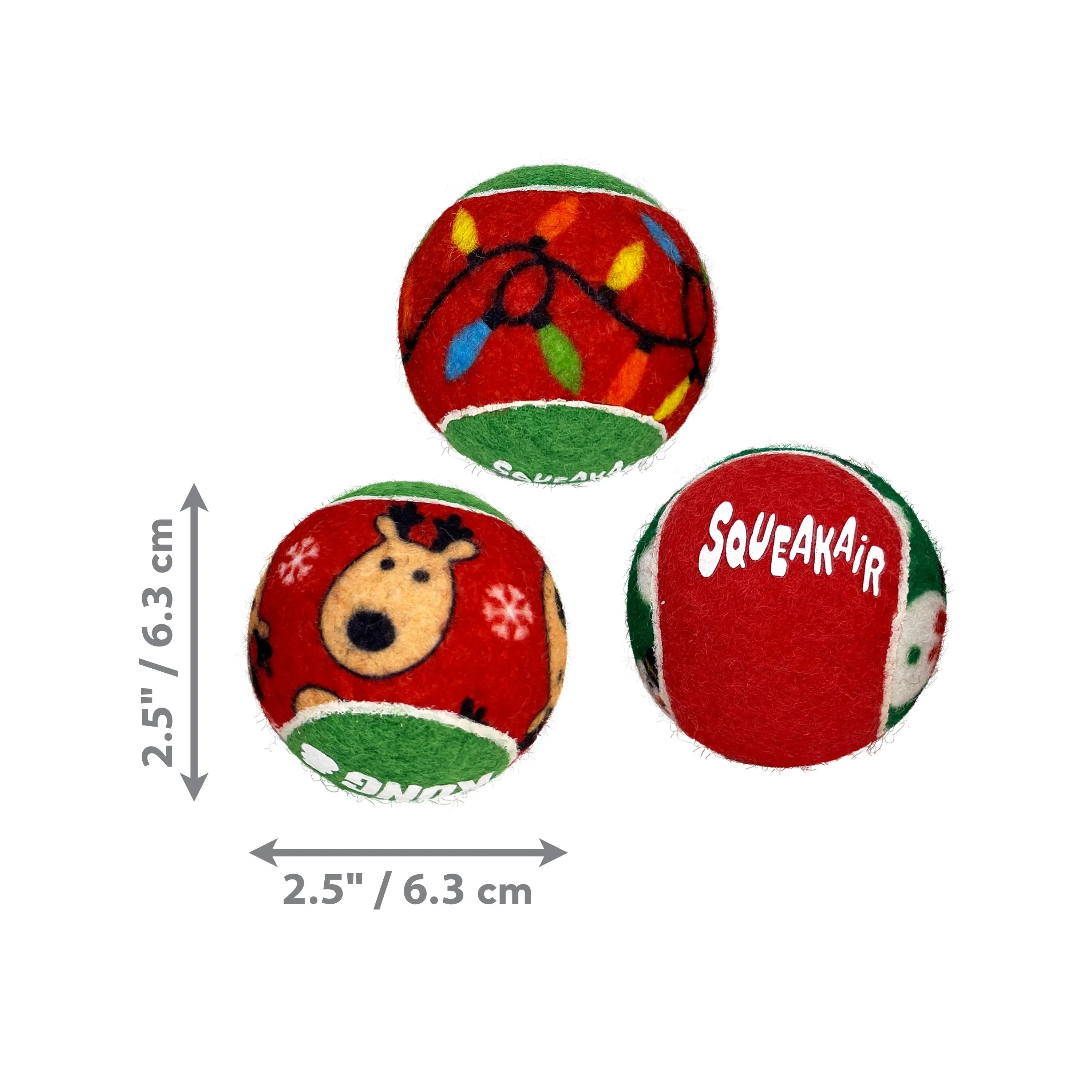 KONG Christmas Squeaker Ball Medium Assorted Dog Toy***