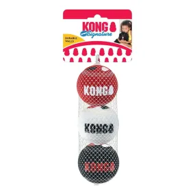 KONG Signature Sport Balls Fetch Dog Toys - pack of 3 Medium Balls