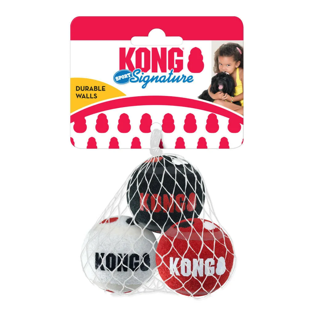 Kong Signature Sport Balls Toy For Dogs- Small (3 pack)