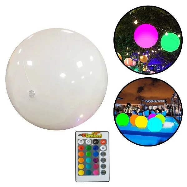 LED Light Up Beach Ball & Remote - 16 Colours & Multiple Modes