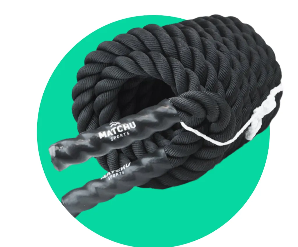 Matchu Sports - Battle rope - Fitness rope - HIIT training - 8KG- Cardio training - 38mm x 9m