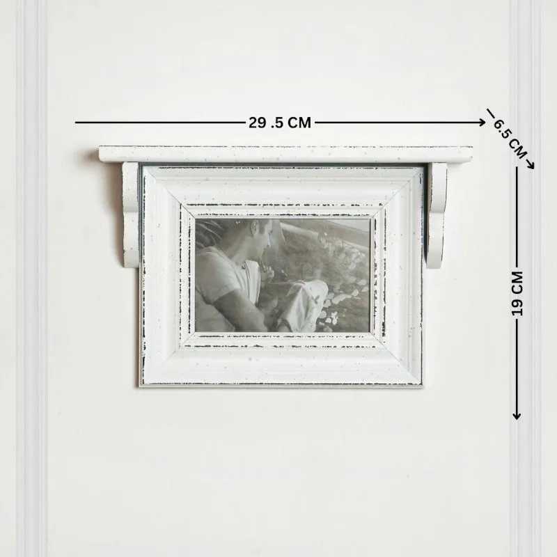 Meso Photo Frame With Wall Shelf - White