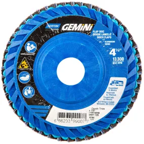 Norton 4-1/2 x 7/8 In. Gemini Plastic Flat Flap Disc T27 P120 Grit R766 ZA 10 Count