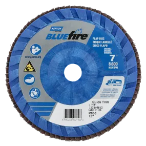 Norton 7 x 7/8 In. BlueFire Plastic Flat Flap Disc T27 P36 Grit R884P ZA 10 Count