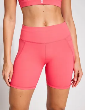 Power 6" Cycling Shorts - Coral Pink