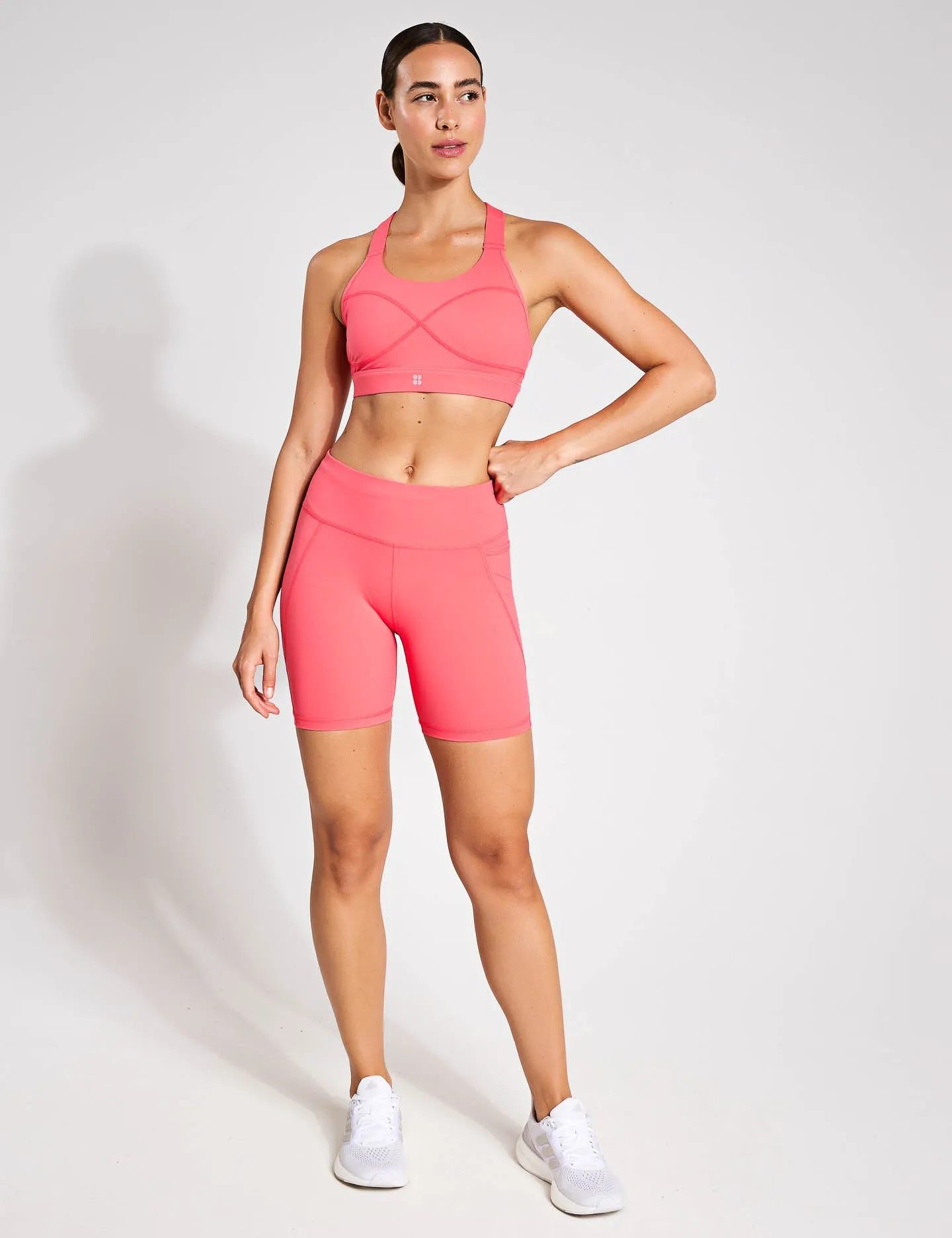 Power 6" Cycling Shorts - Coral Pink