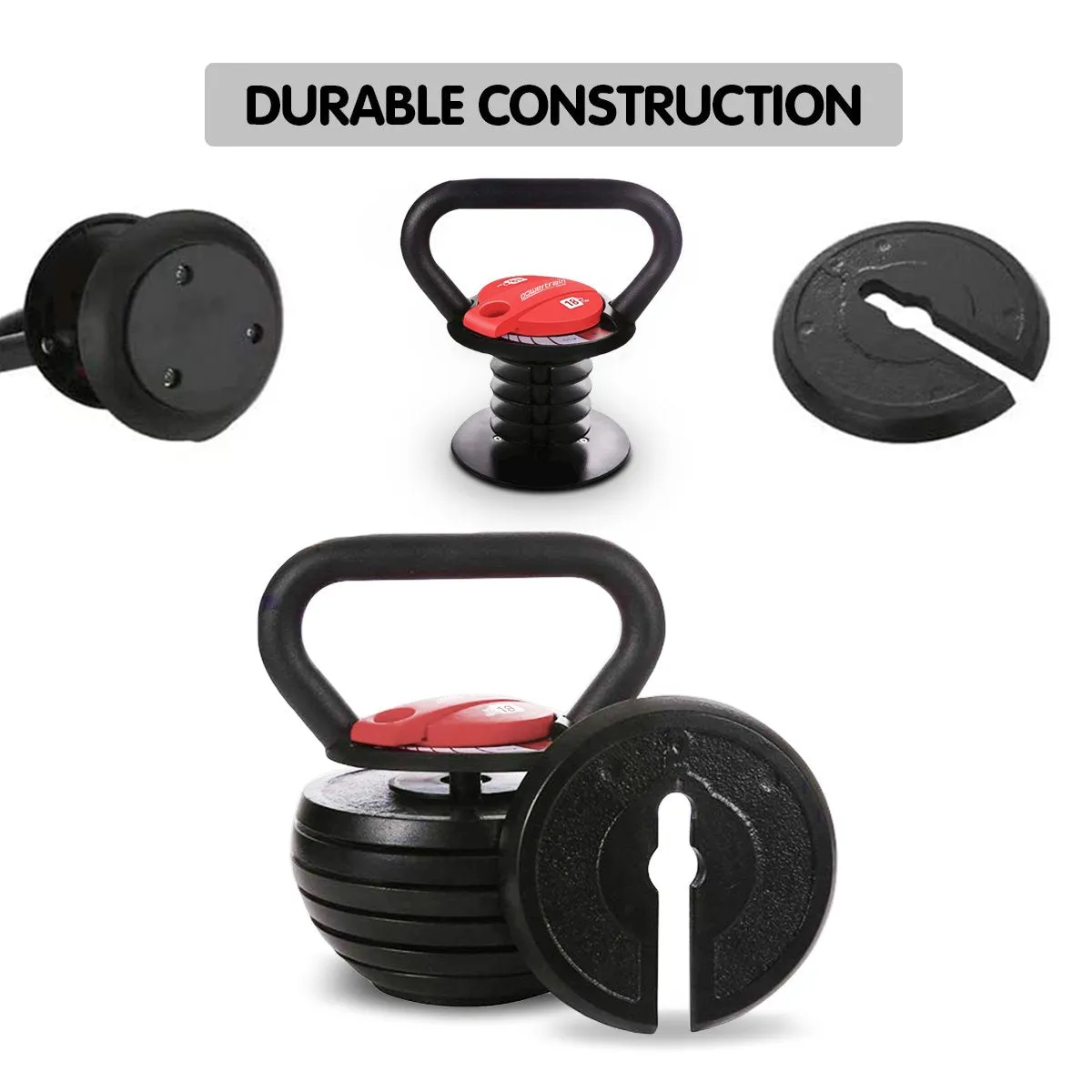 Powertrain Adjustable Kettlebell Weights Dumbbell - 18kg