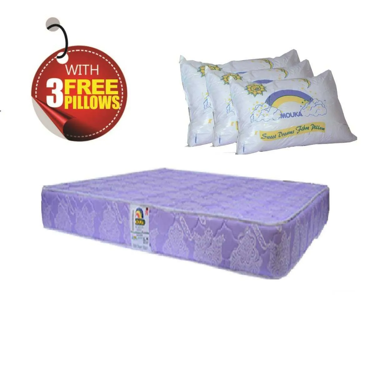 Regina-75728 Mouka Mattress- L 6ft x W 6ft x H 8"(Lagos Only)