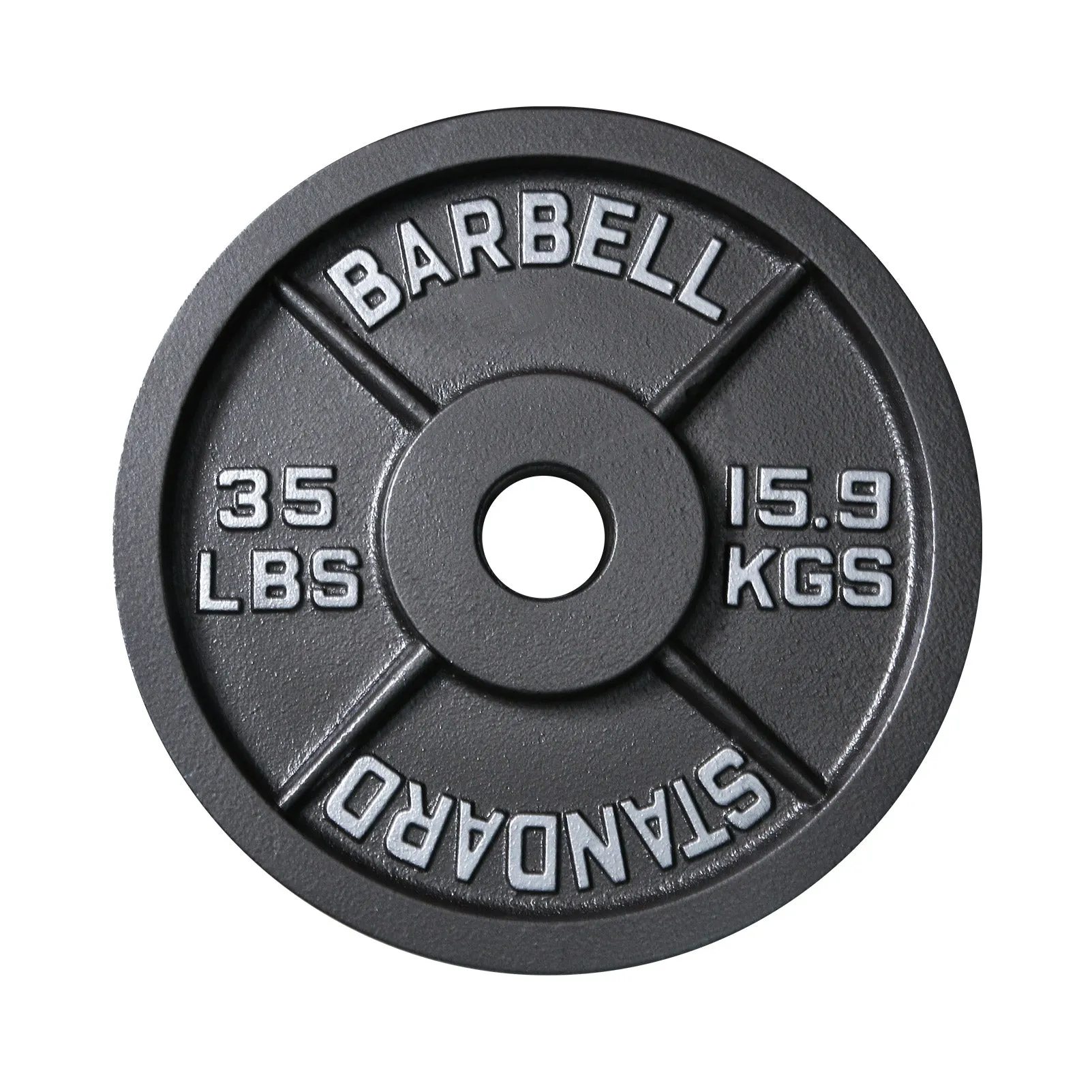 RitFit Old School Single-sided Black Iron Weight Plates, 2'' Olympic Plates