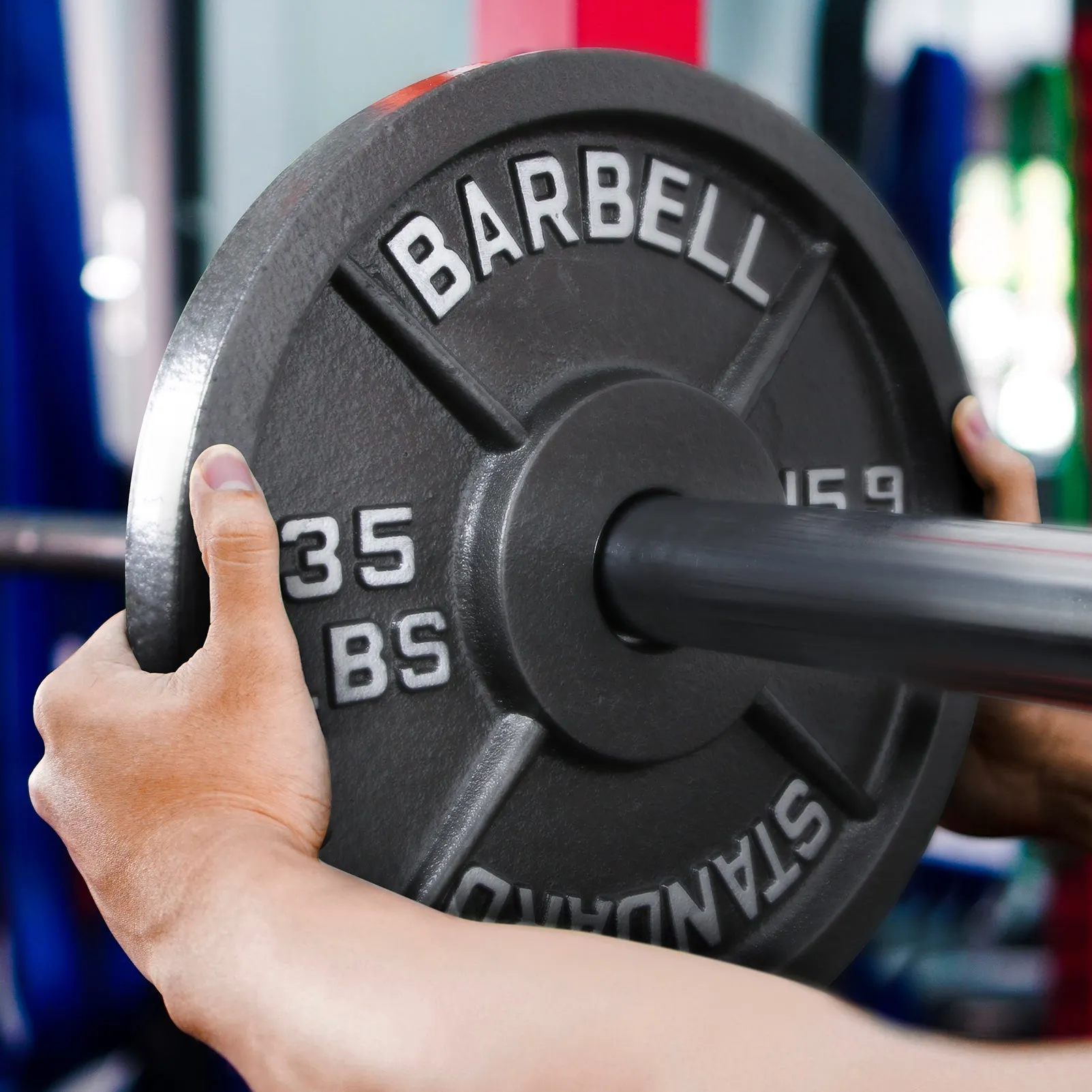 RitFit Old School Single-sided Black Iron Weight Plates, 2'' Olympic Plates