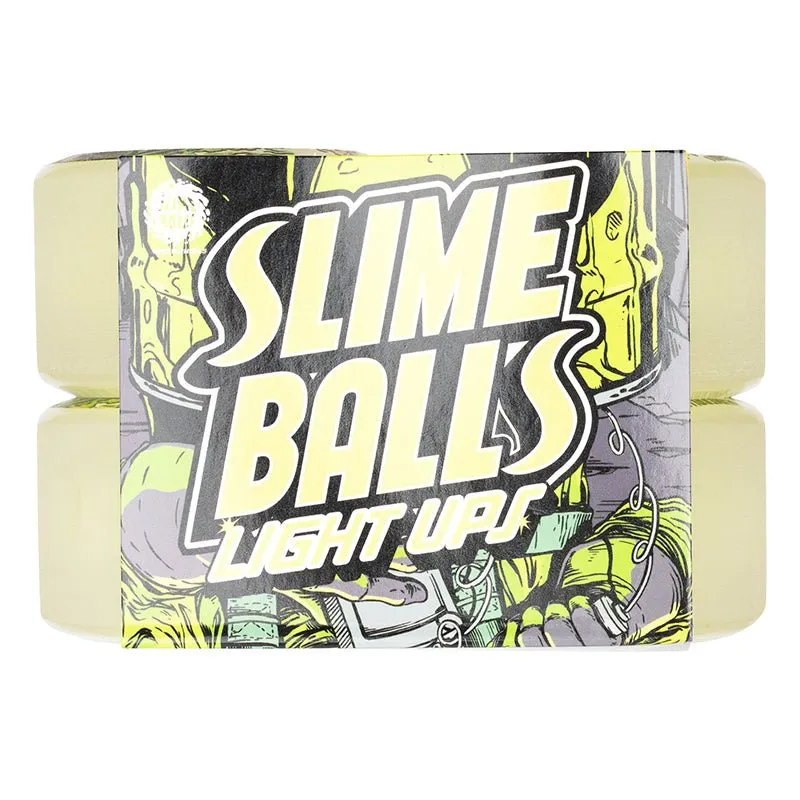 Slime Balls 60mm 78a  Creature Atomic Light Ups OG Slime GITD Green Skateboard Wheels 4pk