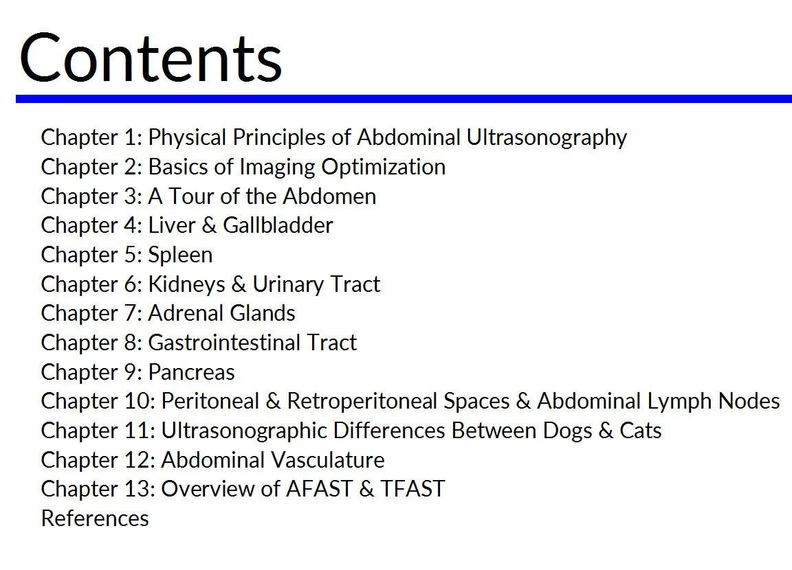 Small Animal Abdominal Ultrasonography