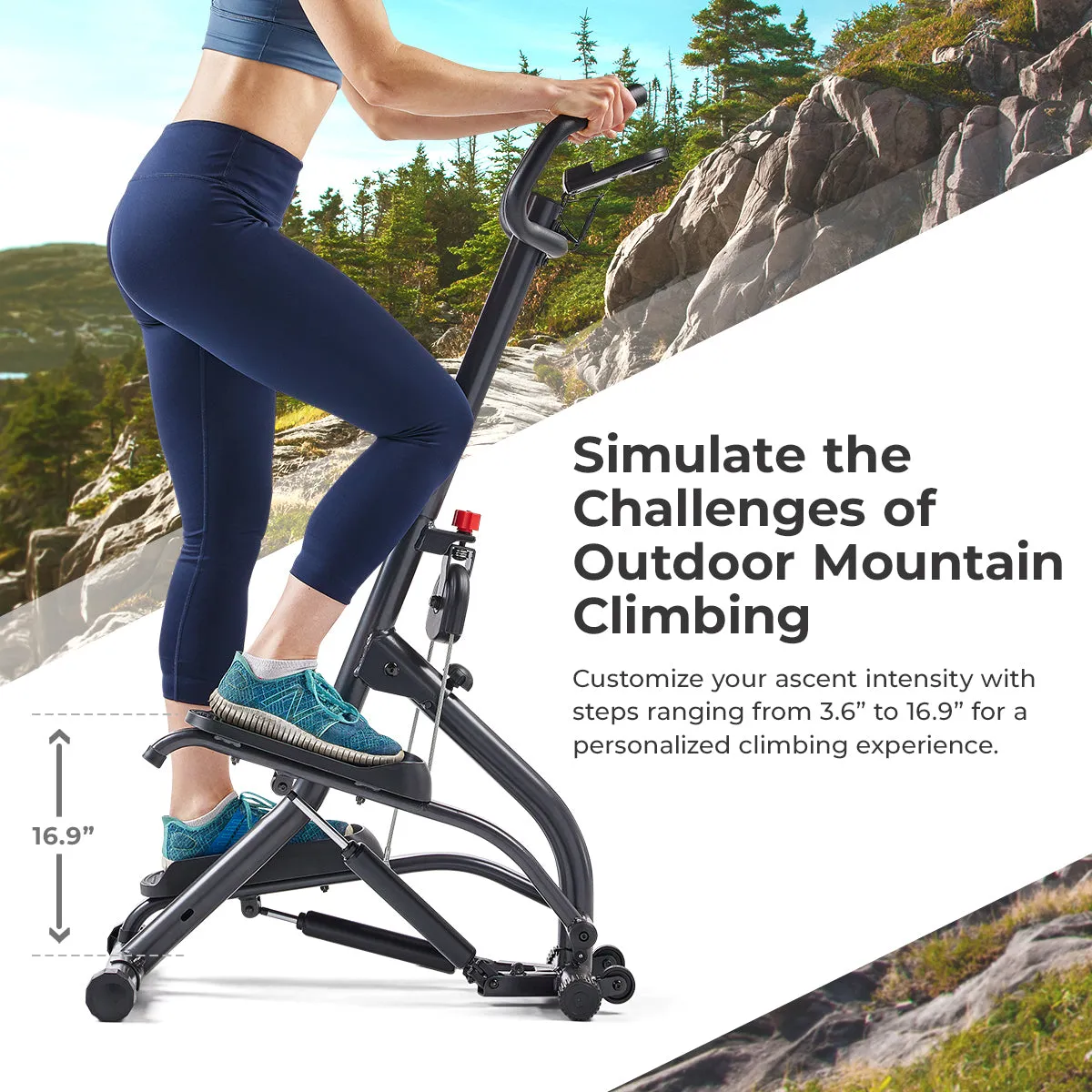 Smart Extra Long Range Climber Stepper with Handlebar