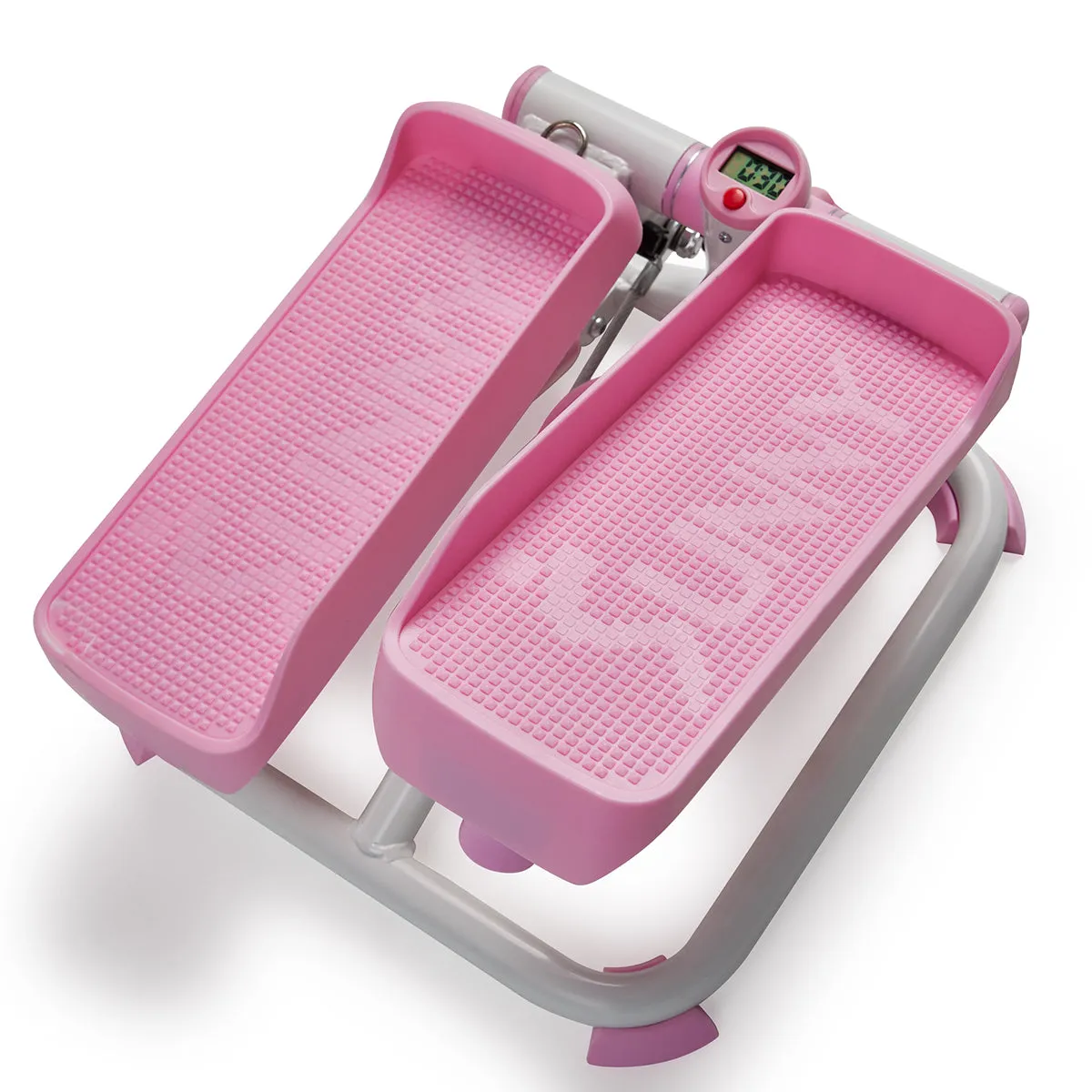 Smart Pink Mini Stepper with Resistant Bands