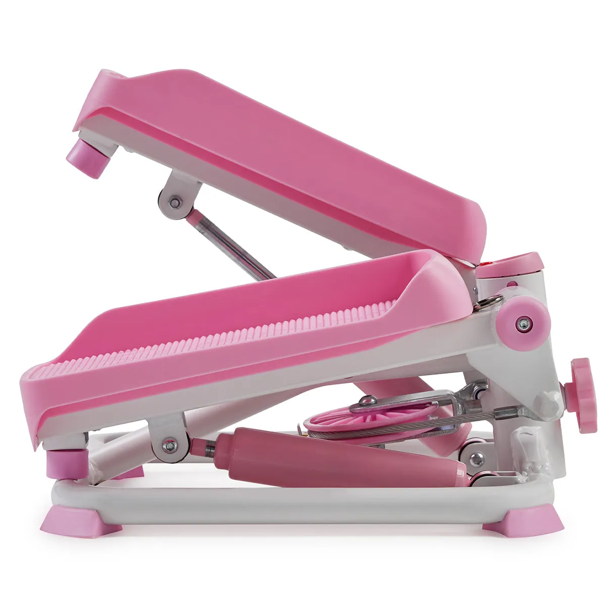 Smart Pink Mini Stepper with Resistant Bands