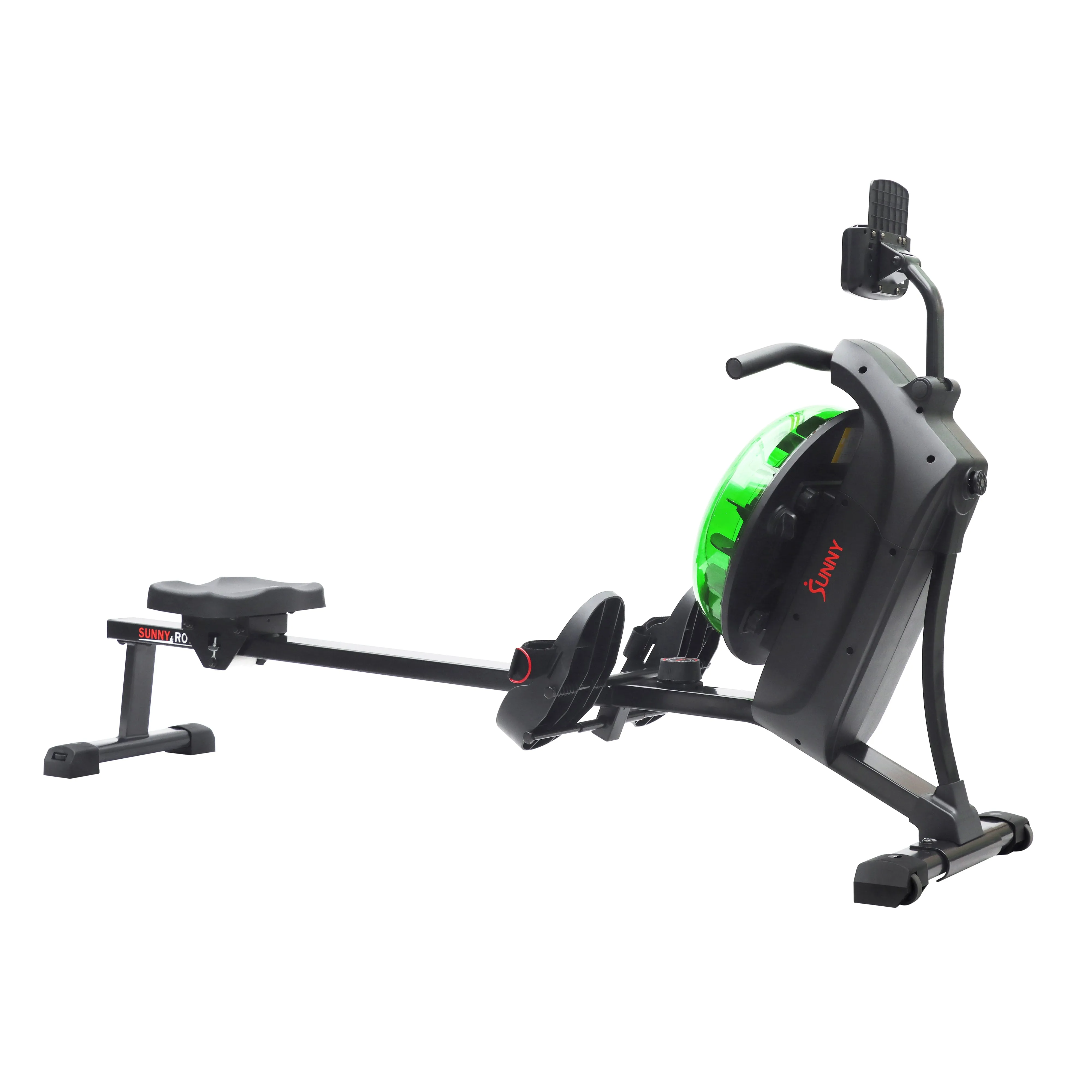 Sunny Health & Fitness Hydro   Dual Resistance Smart Magnetic Water Rowing Machine in Green- SF-RW522017GRN