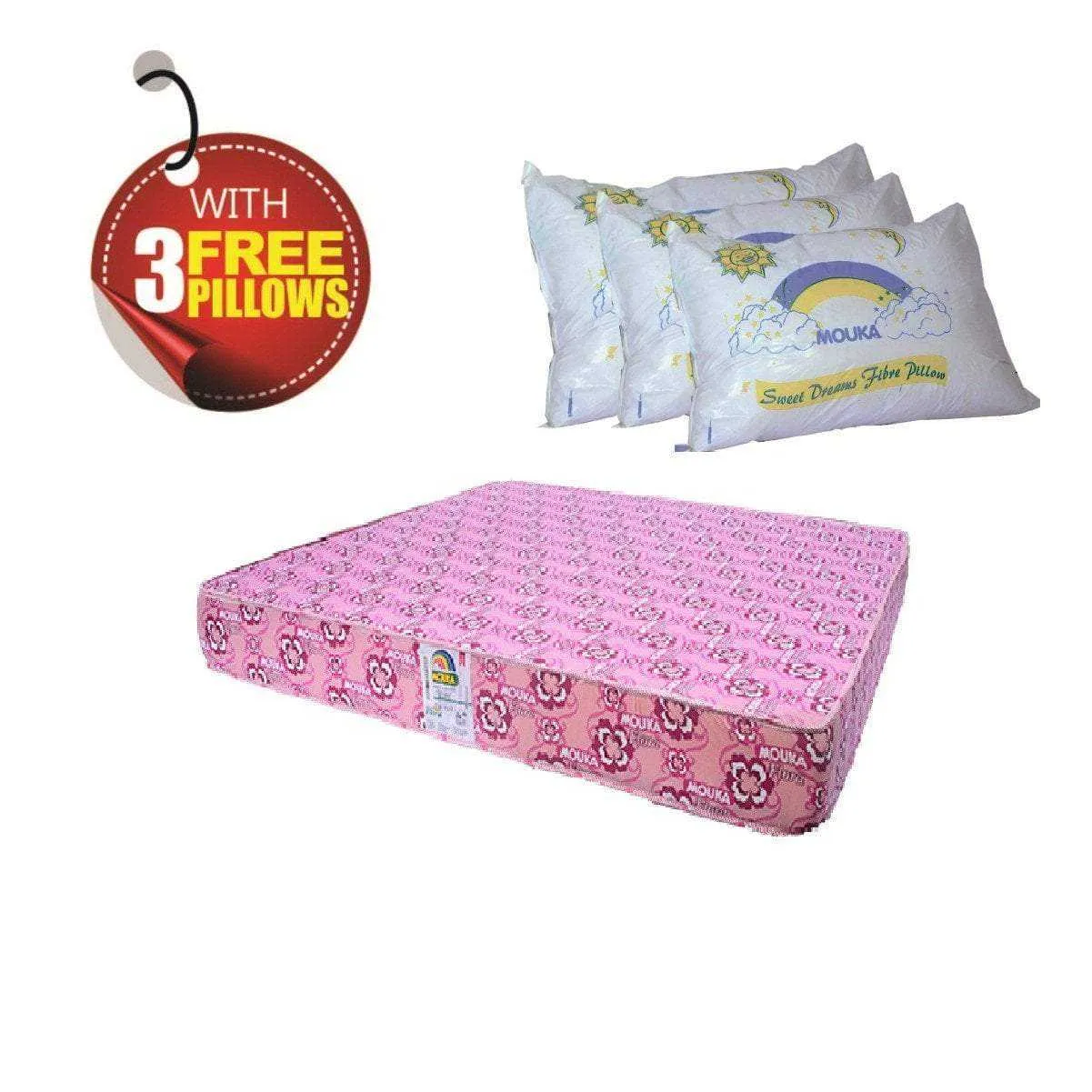 Super Flora-757214 Mouka Mattress- L 6ft x W 6ft x H 14"(Lagos Only)