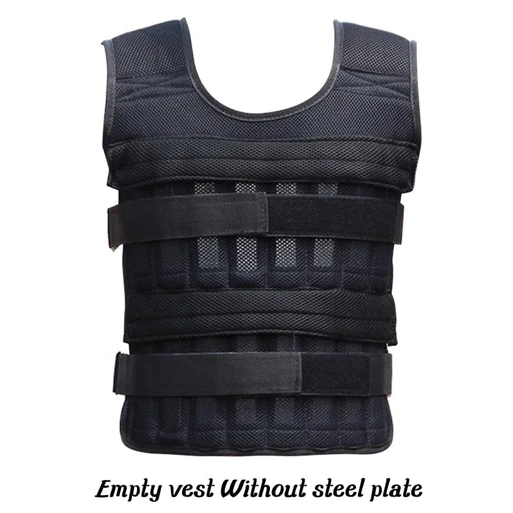 SUTEN 20kg/50kg Loading Weighted Vest For Boxing Training Workout Fitness Equipment Adjustable Waistcoat Jacket Sand Clothing