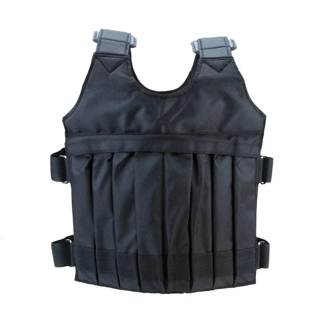 SUTEN 20kg/50kg Loading Weighted Vest For Boxing Training Workout Fitness Equipment Adjustable Waistcoat Jacket Sand Clothing