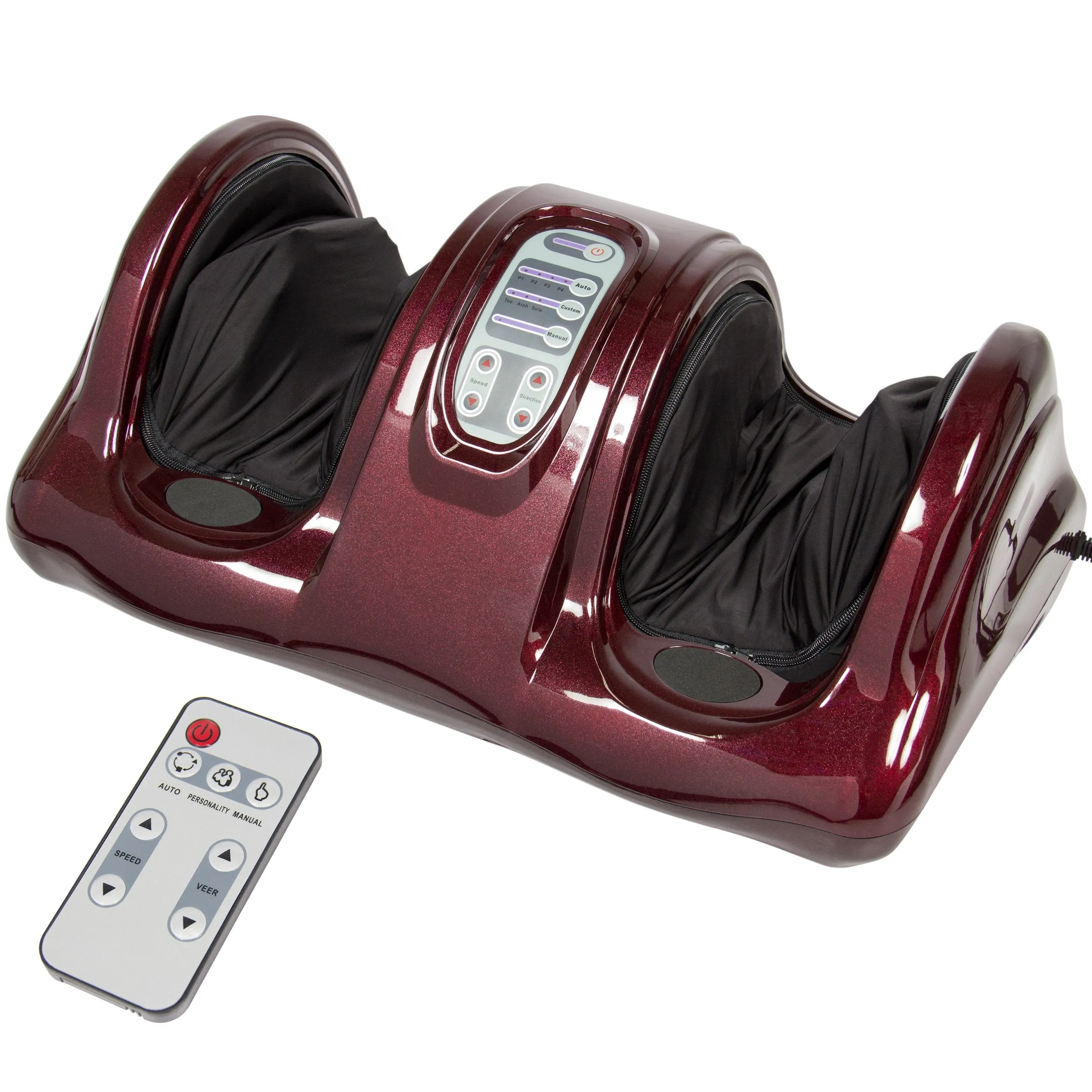 Therapeutic Foot Massager w/ High Intensity Rollers, Remote, 3 Modes