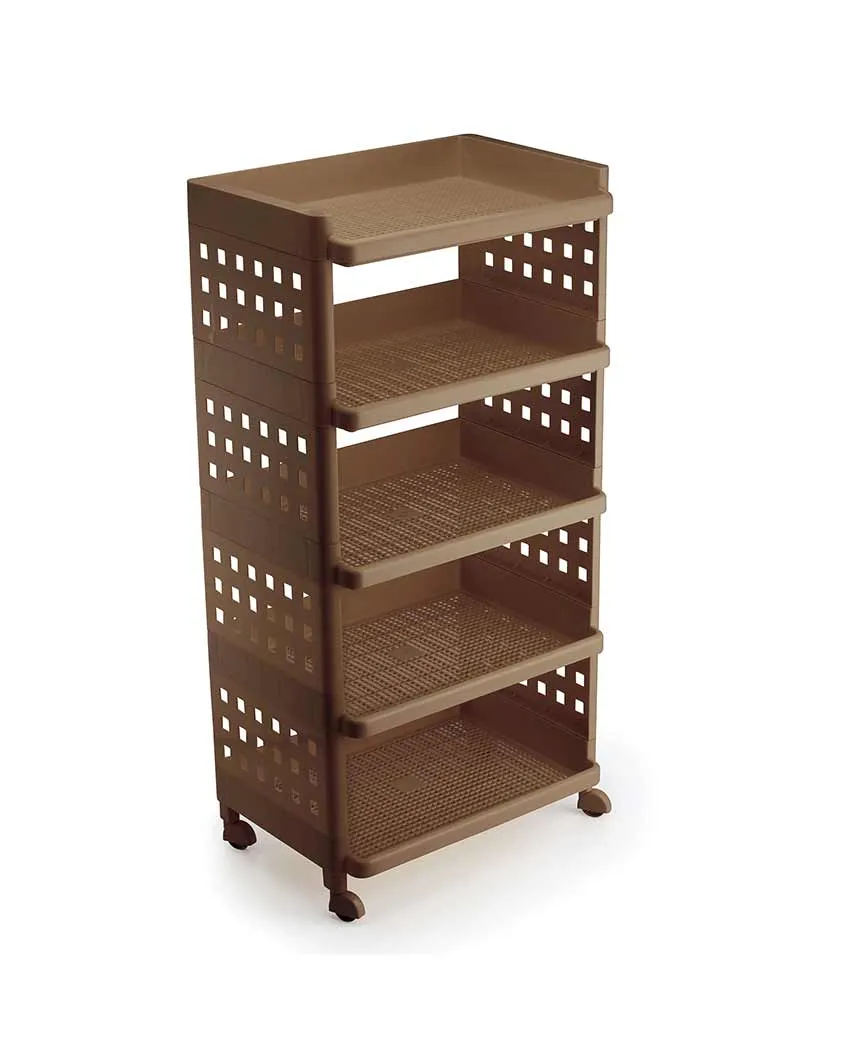 Versatile Polypropylene Big Buddy 5 Tiers Rack | 19 x 13 x 38 inches