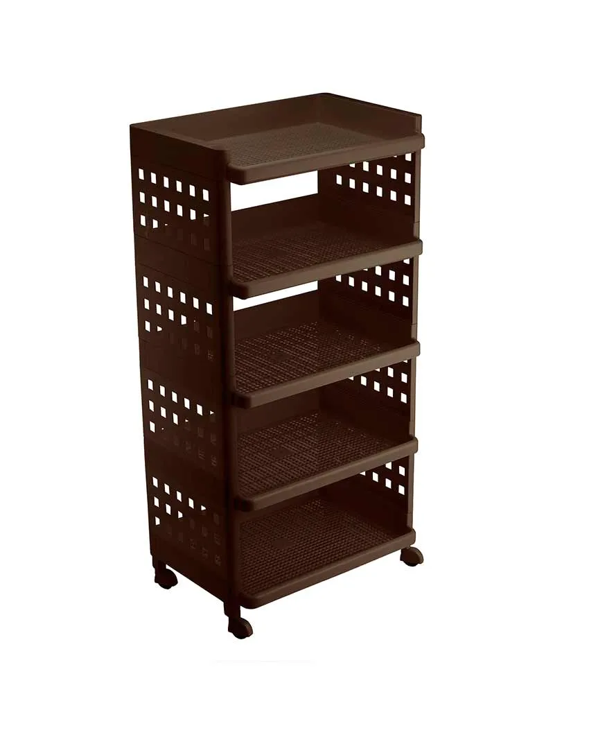 Versatile Polypropylene Big Buddy 5 Tiers Rack | 19 x 13 x 38 inches