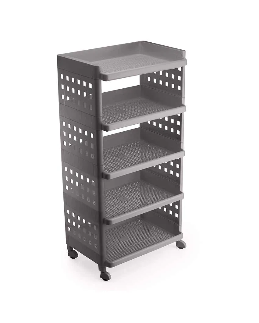 Versatile Polypropylene Big Buddy 5 Tiers Rack | 19 x 13 x 38 inches