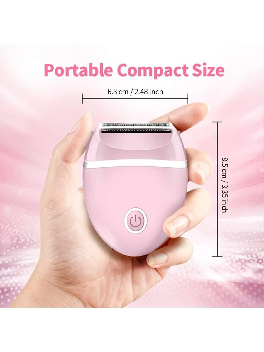 Women'S Electric Hair Shaver Personal Care Tool For Bikini, Legs, And Underarms, Pink, Public Hairs