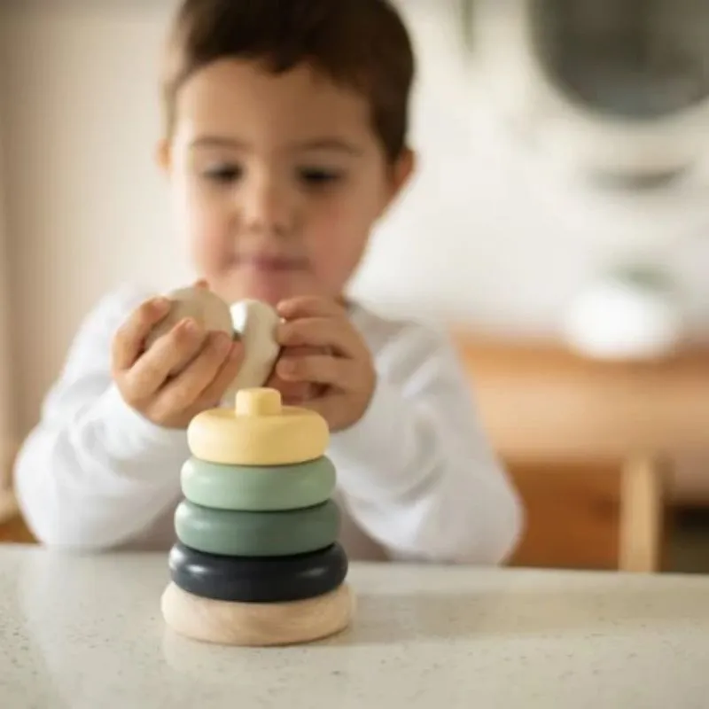 Wood & Silicone Stacker