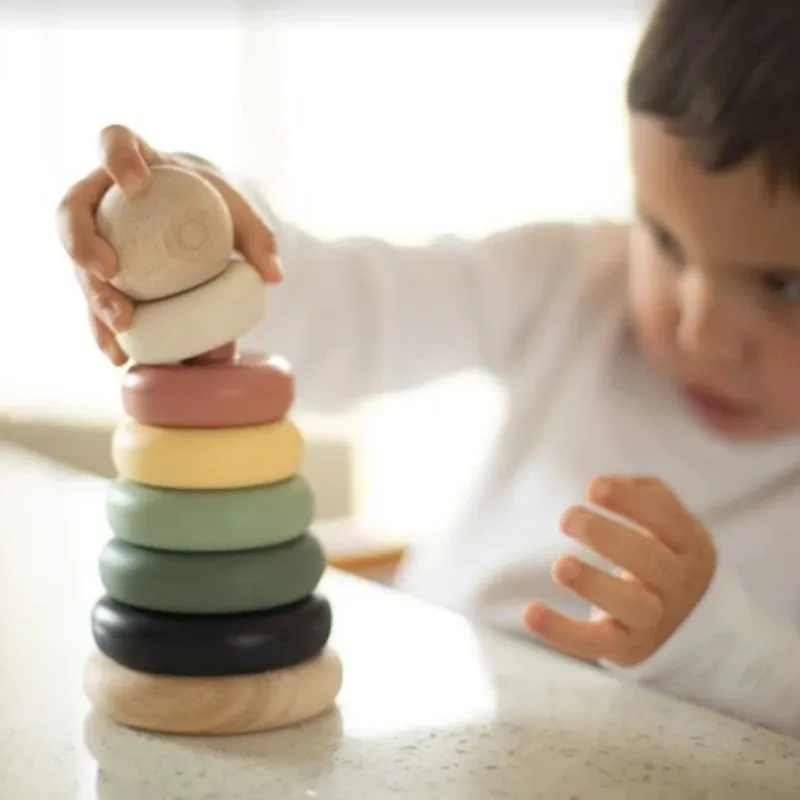 Wood & Silicone Stacker